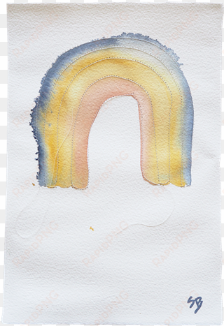 shop the one of a kind rainbow water colour art piece - arch