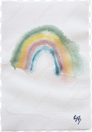 shop the one of a kind rainbow water colour art piece - arch