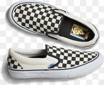 shop the pro classics - vans slip-on pro black & white checkered skate