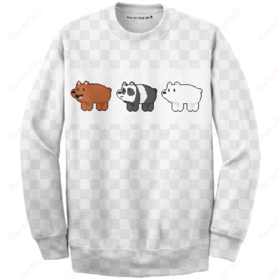 Shop We Bare Bears Sweatshirt Cotton Sweatshirt By - Design transparent png image