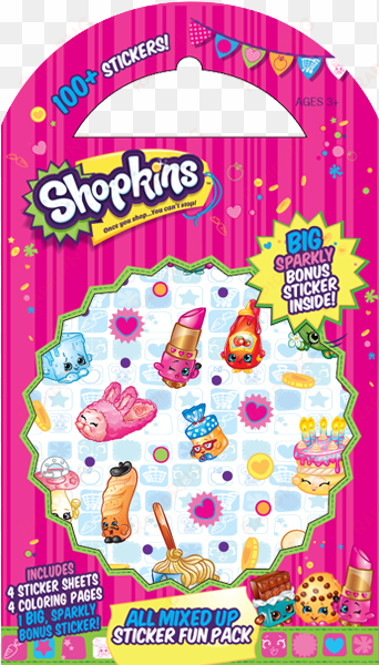 shopkins, stickers, mrs - shopkins fashion & beauty and all mixed up ~ two