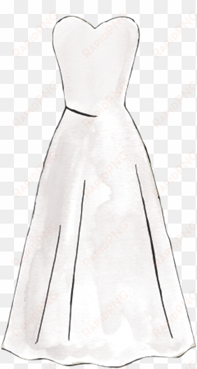 short silhouette sketch - wedding dress silhouette