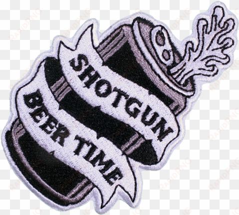 'shotgun beer time' patch - beer