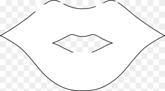 showing gallery for lips kiss clipart black and white - white lips clipart