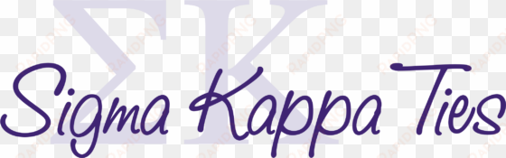 sigma kappa ties logo png transparent - calligraphy