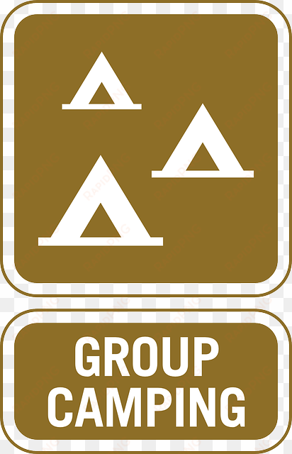 sign, symbol, information, group, camping, tourist - group camping symbol sign 24 x