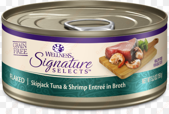 signature selects flaked tuna and shrimp - wellness core signature selects grain free flaked skipjack