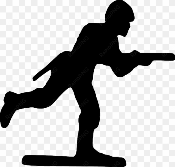 silhouette, cartoon, toy, gun, running, run, soldier - soldier clip art