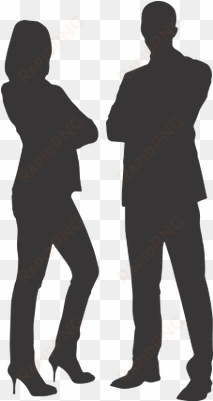 silhouette man and woman on heels - man & woman business vector png