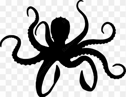 silhouette, octopus vector graphic - silhouette octopus transparent background
