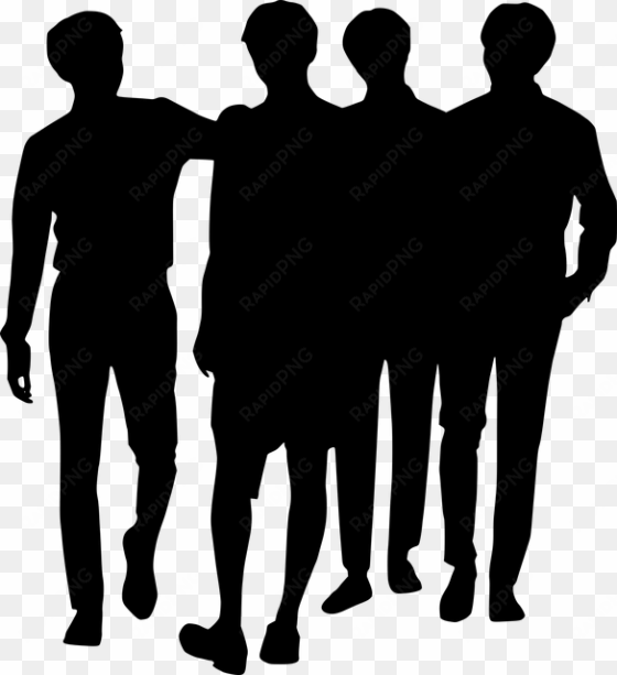 Silhouette Of Men Shaking Hands transparent png image