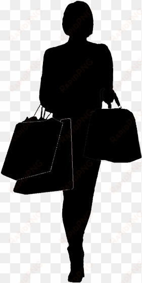 silhouette of woman shopping - shopping woman silhouette png