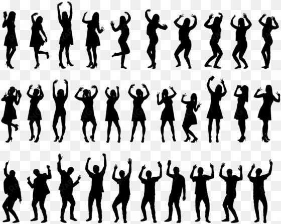 silhouette, party, people, dancing, men, women, happy - people silhouette