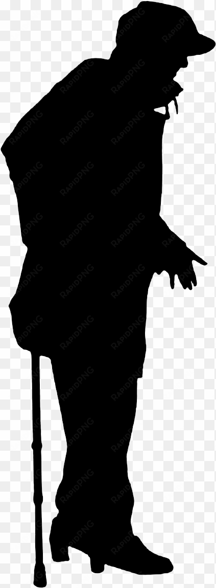 silhouette person png - old man silhouette png
