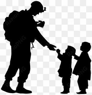 silhouette, soldier, kids, children, war - soldier