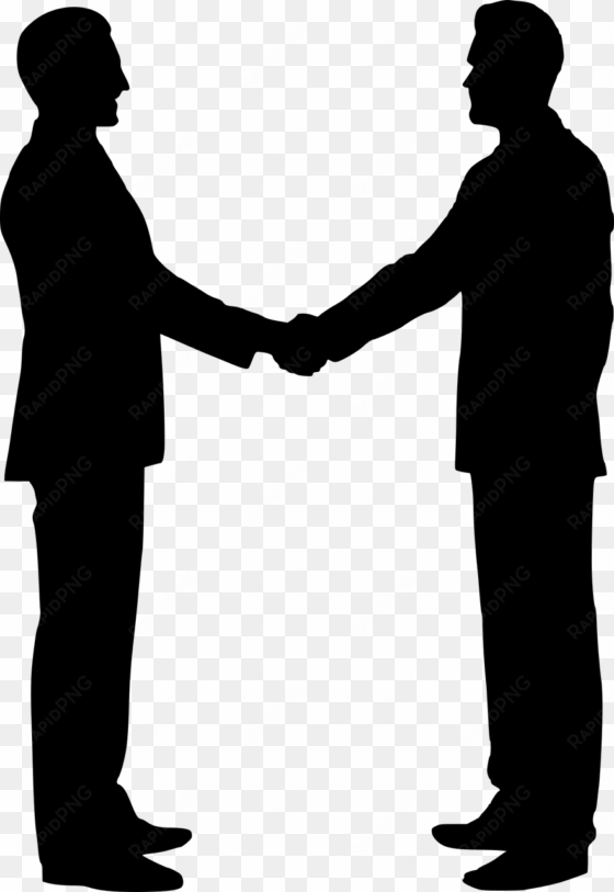 silhouette, team building, shaking hands, handshake - men and women shaking hands