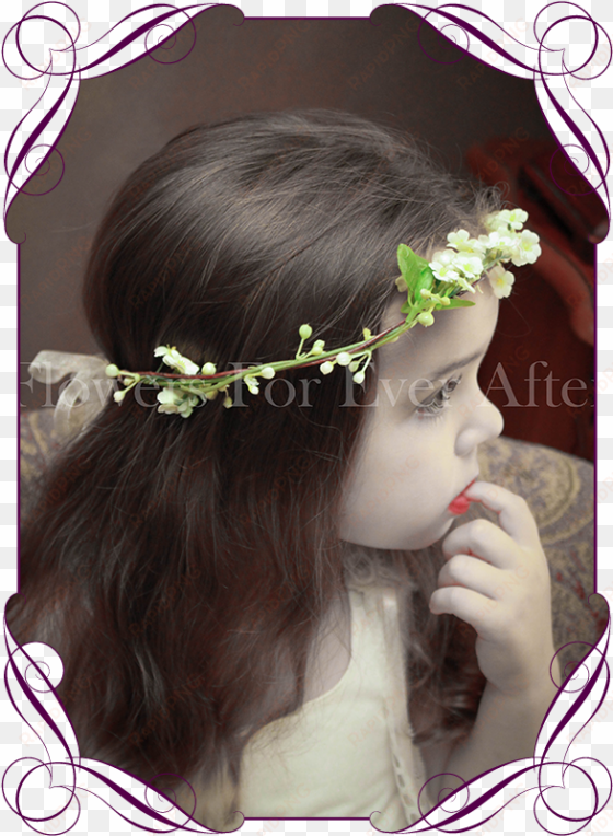 silk artificial white boho rustic wedding flowergirl - fake flower cake decorations