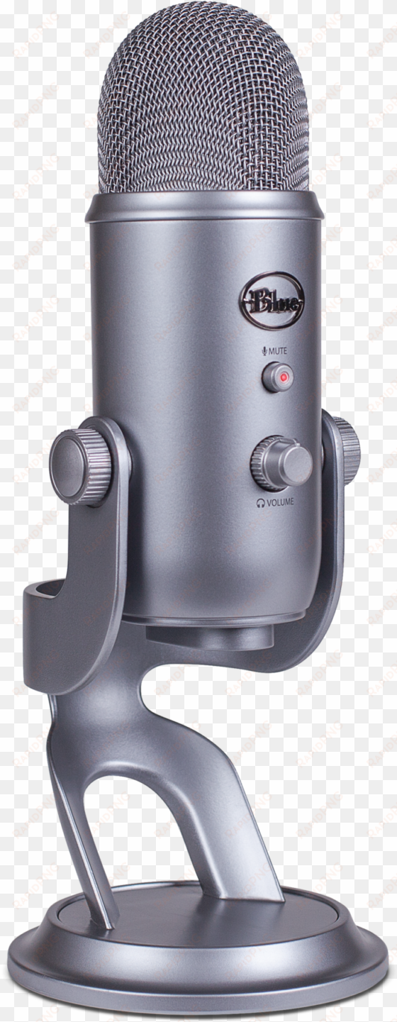 silver - blue yeti microphone blue