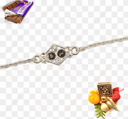 silver colored designer rakhi - new silver rakhi design