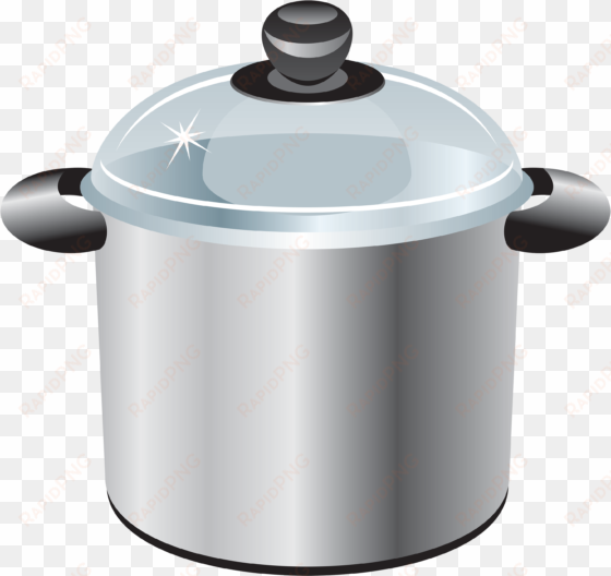 silver cooking pot clipart - cookware and bakeware