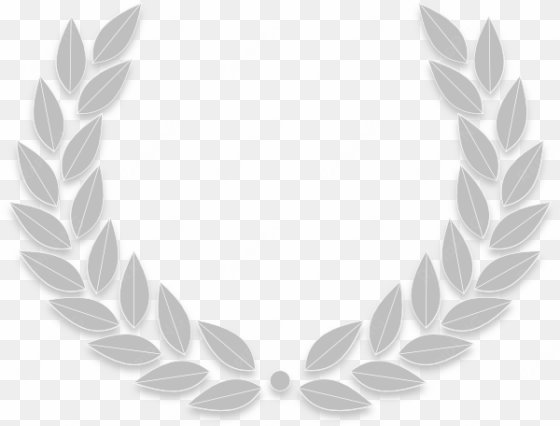 silver download png image - silver laurel wreath