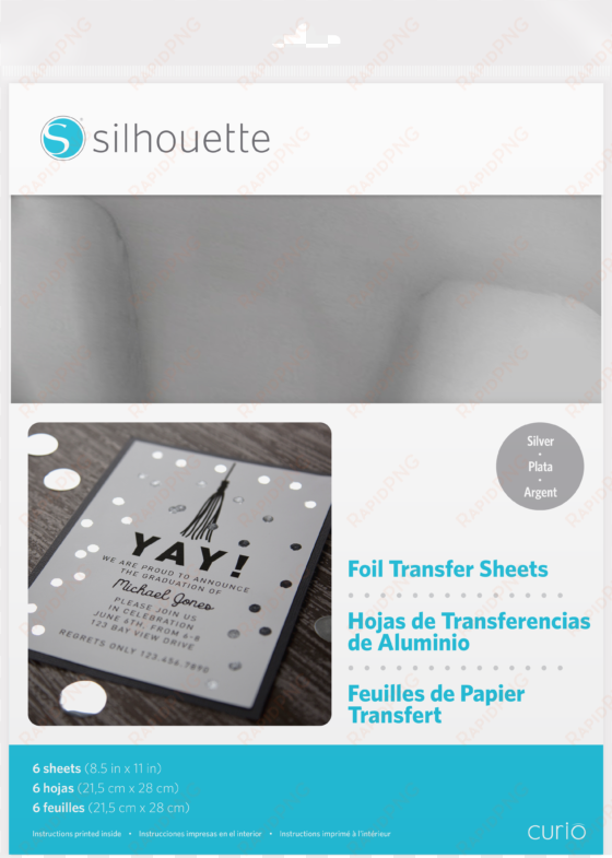 silver foil transfer paper - silhouette foil transfer sheets - silver