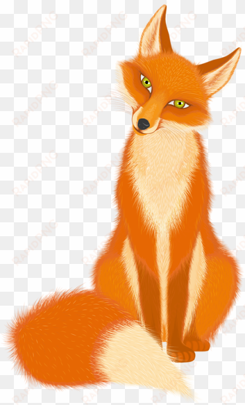 silver fox clipart baby fox - cartoon fox transparent background