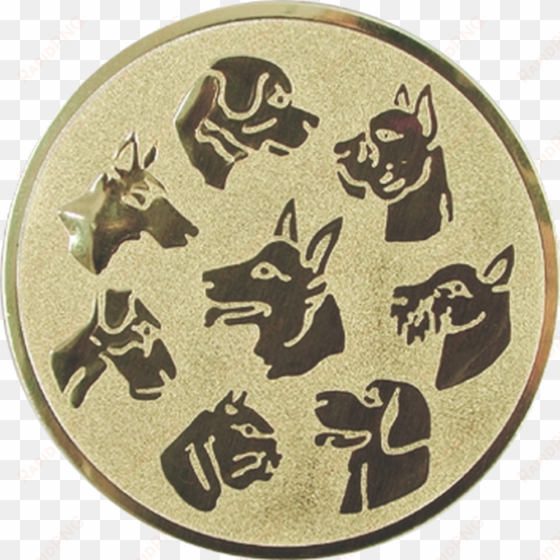 silver leaf medal with 1" dog centre disc 50mm (2")