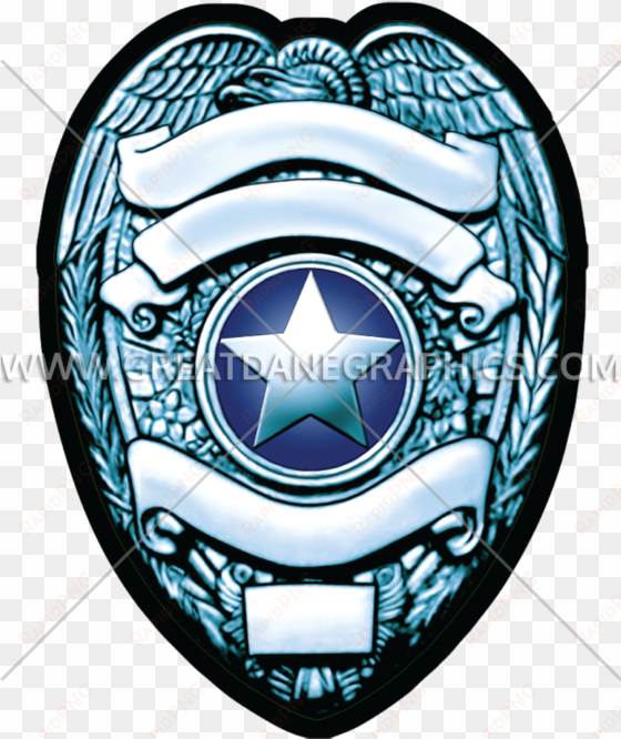 silver police badge - police badge clipart