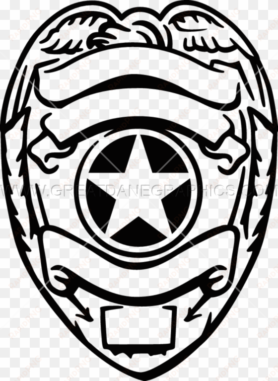 Silver Police Badge - Police Badge Svg Free transparent png image