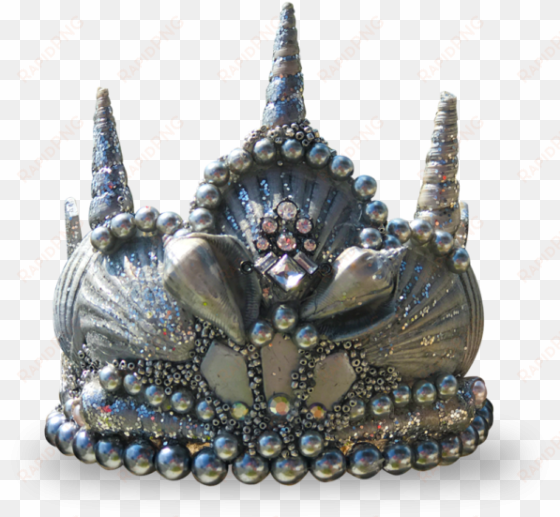 silver princess seashell crown - mermaid crown png