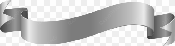 silver ribbon banner png - gray ribbon banner