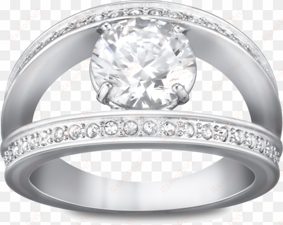 silver ring with diamond png image - vitality white ring swarovski