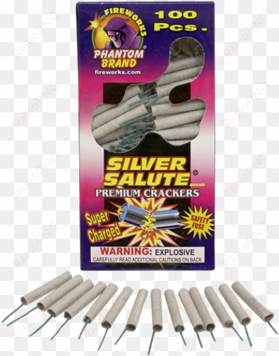 silver salute firecrackers 100 pack(case pack - phantom silver salute firecrackers