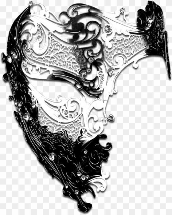 silver series signature phantom of the opera half face - phantom of the opera half face mask