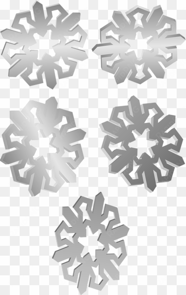 silver snowflakes png clip art image - clip art