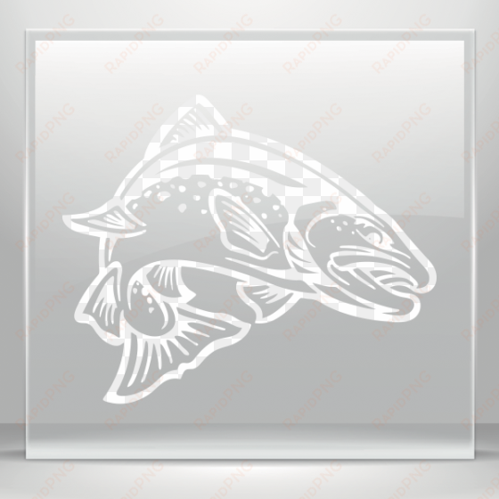 simple color vinyl salmon fish - sticker