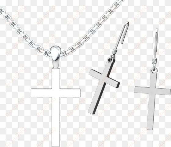 simple cross set - flourish cross earrings