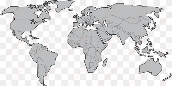simplified angular world map - carte du monde vierge