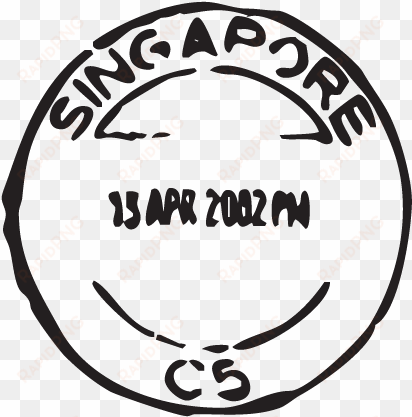 singapore apr 02 postmark wall art decal - postmark singapore