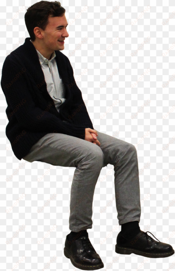 sitting man png - man sitting on chair png