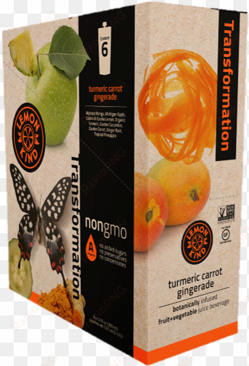 six pack box of our lemonkind transformation carrot - lemonkind awareness cleanse juice - aronia berry lemonade