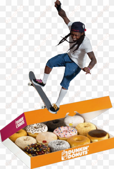 skateboarding my edit lil wayne weezy doughnut png - box of donuts