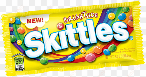 skittles brightside bite size candies - skittles brightside singles - 2 oz.