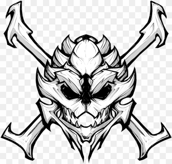 skull and crossbones png transparent background - mass effect turian skull