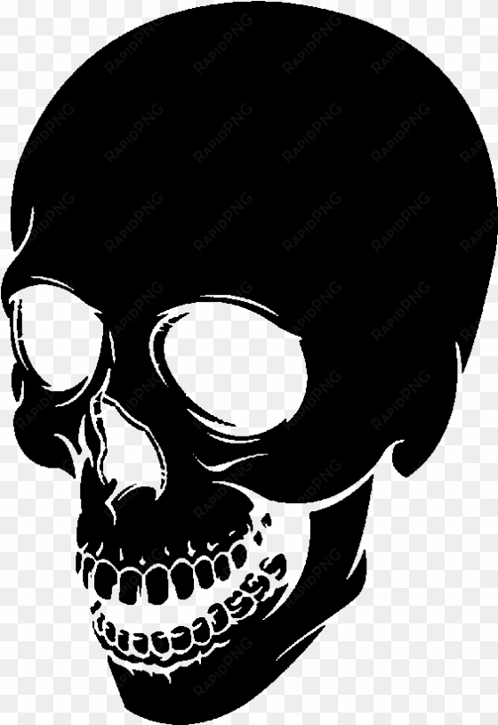 skull angled emblem bo - black and white skull png