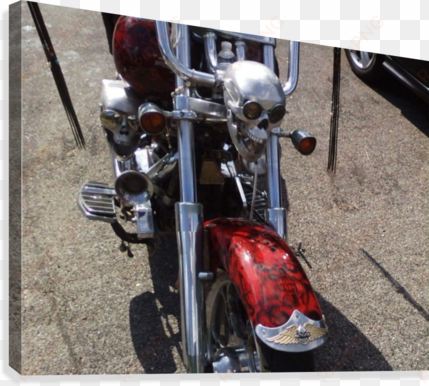 Skull Bike Canvas Print - Printing transparent png image