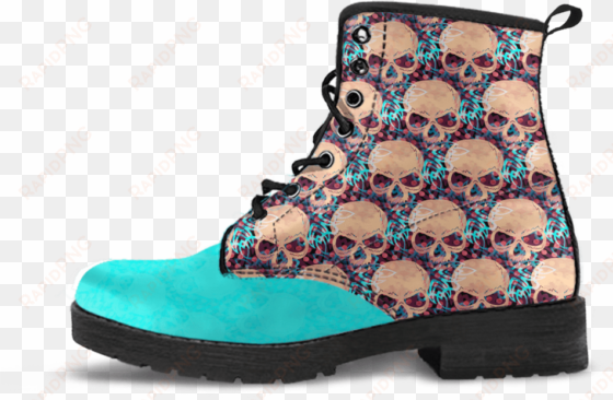 skull obsession watercolor skull men's boots - yeswevibe mandala and elephant boots - men & women