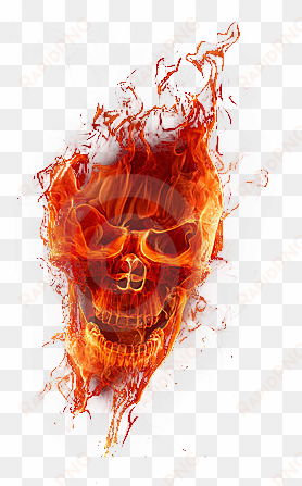 skull on fire png