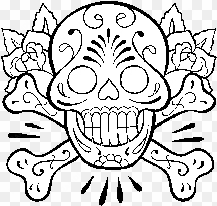 skull tattoo coloring page - tatuajes para dibujar